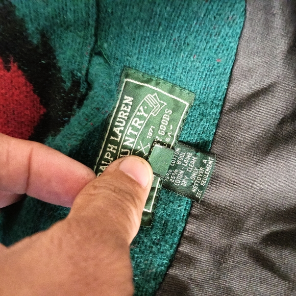 Ralph Lauren Country  southwest Aztec women's jacket wool blend sz L USA RARE - Picture 11 of 15